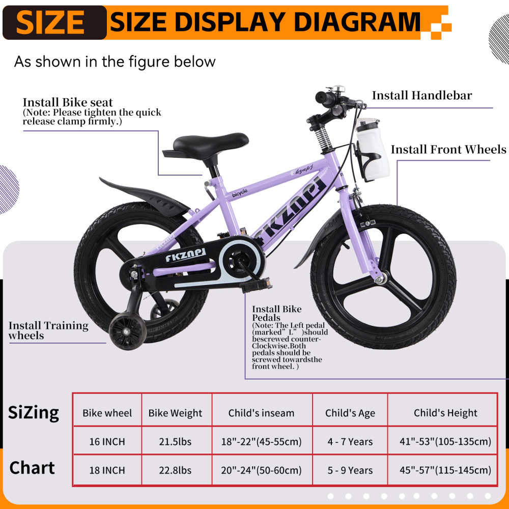 Bicicleta para niños de 18 pul - Carbon Bike Frame reseña y precio